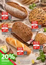 Auchan gazetka Strona 9: 43% TANIEJ 6,99 399 szt. PRODUKCJA P WŁASNA NA MIEJSCU CHLEB PSZENNO-ŻYTNIZ MAKIEM 750g 1kg-5,32 zł