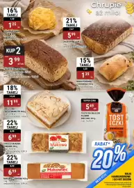 Bi1 gazetka Strona 6: 16% TANIEJ 1,49 125 szt. BUŁKA KAJZERKA Z SEREM 60 g 100 g-2,08 zł cena przed obniżką-1,49 zł 21%