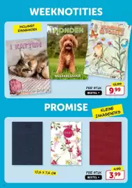 Boekenvoordeel folder Pagina 4: WEEKNOTITIES INCLUSIEF RINGBANDEN HONDEN KATTEN WEEKKALENDER WEEKKALENDER PROMISE 2027 2027