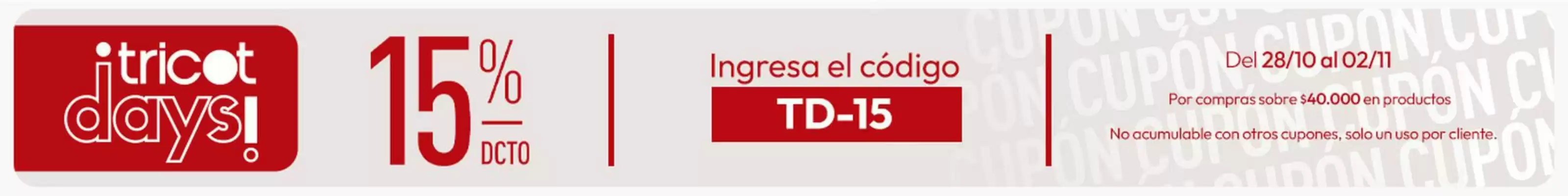 Tricot (válido hasta 13-11)