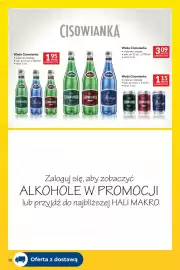 Makro gazetka Strona 10: Woda Cisowianka • wybrane rodzaje pak. po 6 szt. x 300 ml • cena 1 szt. CISOWIANKA 195 NETTO 2,40