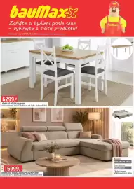Baumax leták Strana 1: Perry rohová sedací souprava €16.999,00, Jídelní sestava mini €6.299,00