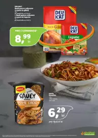 Catalog La Doi Pasi Pagină 4: DELIKAT Bază pentru mâncare cu gust de găină 200 g preţ/bucată 8.99 lei; preţ / kg 44.95 lei +