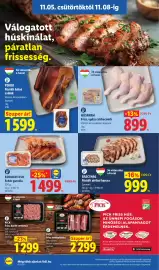 Lidl akciós újság hét 45 Oldal 4: Húsfarm friss egész csirkecomb €899,00, Biomar fish fehér garnéla €1.499,00