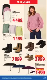 Lidl akciós újság hét 45 Oldal 41: Esmara női hosszú ujjú póló €1.499,00, Esmara női bőrcsizma €7.999,00