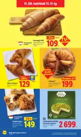 Lidl akciós újság hét 45 Oldal 52: Lidl vajas croissant €129,00, Vaníliás batyu €149,00