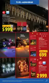 Lidl akciós újság hét 45 Oldal 13: Livarano led-jegcsapfuzer €5.999,00, Livarno led-fénydekoráció €2.999,00