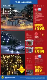 Lidl akciós újság hét 45 Oldal 14: Livarno elemes led-fényfüzér €999,00, Livarno 3d led-dekoráció €7.999,00