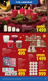 Lidl akciós újság hét 45 Oldal 17: Livar no teamécses €999,00, Livarno illatgyertya üvegben €499,00