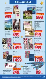 Lidl akciós újság hét 45 Oldal 23: Határidőnapló, A5 €1.799,00, Nagy lemeznaplár €899,00