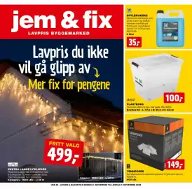 Jem & fix kundeavis uke 45 Side 1: PLASTBOKS €100,00, SPYLERVÆSKE €35,00