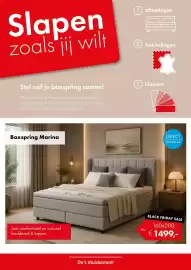 Woonsquare folder | Slaap Pagina 2: Slapen zoals jij wilt 1 afmetingen 2 bekledingen Stel zelf je boxspring samen! Wist je