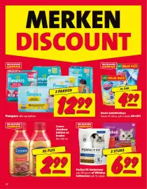 Nettorama folder Pagina 28: Croma vloeibaar bakken en braden €2,99, Perfect Fit kattenvoer of Whiskas kattenvoer €6,99