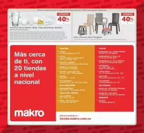 Catálogo Makro Página 6: Sillas y Butacos Marca Vanyplas, Cristaleria marca Cristar, Nadir, Copo Americano, Marinex