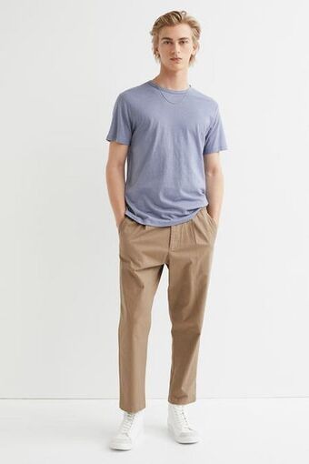 H&M Regular fit linen-blend t-shirt offer