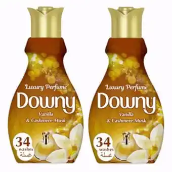 Lulu Hypermarket Downy luxury perfume concentrate fabric softener vanilla & cashmere musk 2 x 1.38litre  offer