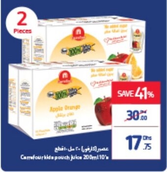 Carrefour Carrefour Kids Pouch Juice 200ml 10's offer