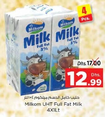 Nesto Milkom UHT Full Fat Milk 4x1Lt offer