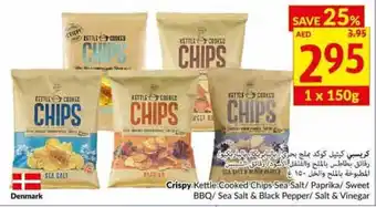 Viva Crispy Kettle Cooked Chips Sea Salt/Paprika/Sweet BBQ/Sea Salt & Black Pepper/Salt & Vinegar offer