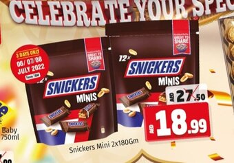 Kenz Hypermarket Snickers Mini 2x180Gm offer