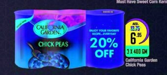 West Zone Supermarket California garden chick peas 3 x 400gm offer