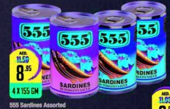 West Zone Supermarket 555 Sardines assorted 4 x 155gm offer