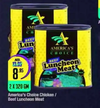 West Zone Supermarket America's choice chicken / beef luncheon meat 2 x 320gm offer