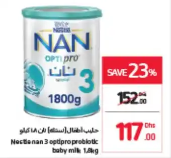 Carrefour Nestle nan 3 optipro probiotic baby milk 1.8kg offer