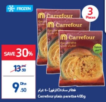 Carrefour Carrefour plain paratha 400g offer