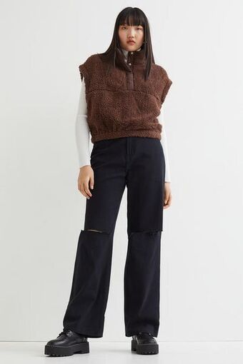 H&M Faux shearling sweater vest offer