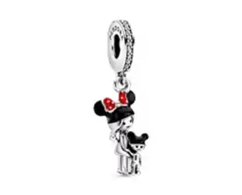Pandora Disney mum and child sterling silver dangle with clear cubic zirconia, black and red enamel offer