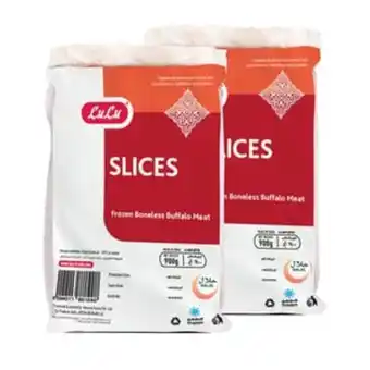 Lulu Hypermarket Lulu frozen boneless buffalo meat slices 2 x 900g offer