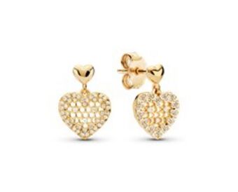 Pandora Heart honeycomb lace dangle earrings offer