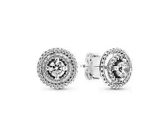 Pandora Sparkling double halo stud earrings offer