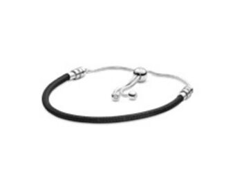 Pandora Pandora moments black leather slider bracelet offer