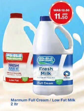 Choithrams Marmum Full Cream/Low Fat Milk 2 ltr offer