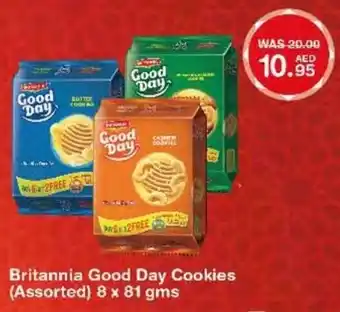 Choithrams Britannia Good Day Cookies (Assorted) 8x81 gms offer