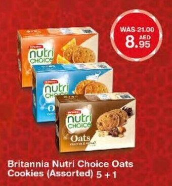 Britannia Nutri Choice Oats Cookies (Assorted) 5+1
