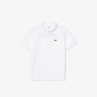 Lacoste Heritage kids’ lacoste lettered cotton piqué polo shirt offer