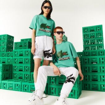 Lacoste Unisex lacoste x minecraft print organic cotton t-shirt offer