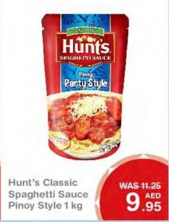 Choithrams Hunt's Classic Spaghetti Sauce Pinoy Style 1 kg offer
