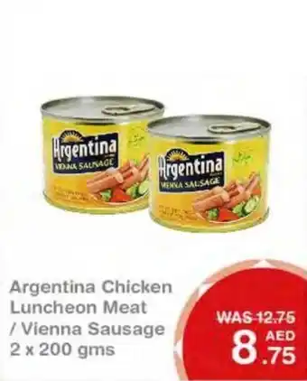 Choithrams Argentina Chicken Luncheon Meat/Vienna Sausage 2x200 gms offer