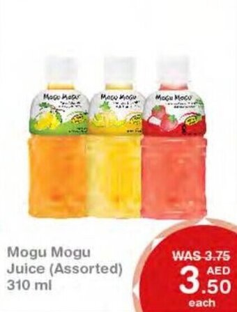 Choithrams Mogu Mogu Juice (Assorted) 310 ml offer