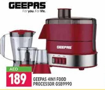 Shaklan Geepas 4in1 food processor gsb9990 offer