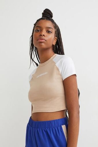 H&M Cropped jersey top offer