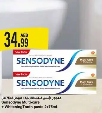 Almaya supermarket Sensodyne Multi-care + Whitening Toothpaste 2x75ml offer