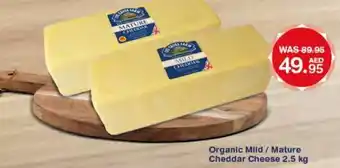 Choithrams Lye cross farm organic mild/mature cheddar cheese 2.5KG offer