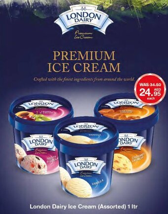 Choithrams London dairy ice cream (assorted)1LTR offer