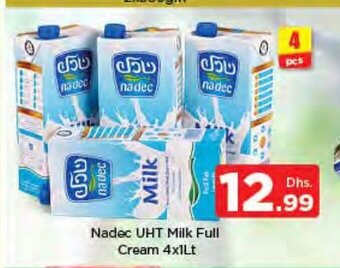Nesto Nadec UHT milk full cream 4x1lt offer