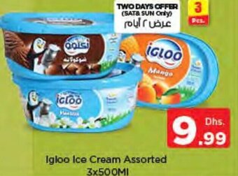 Nesto Igloo ice cream assorted 3x500mi offer